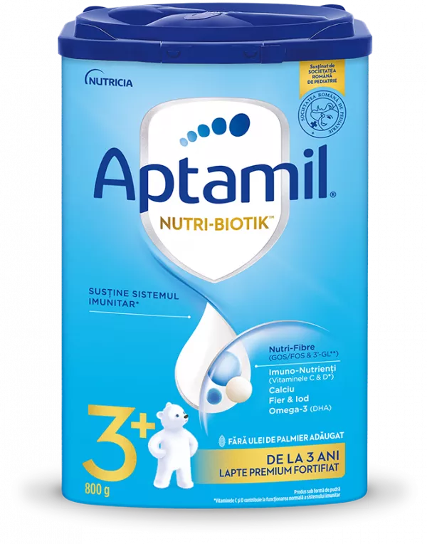 Aptamil junior Nutri-biotik 3+ lapte praf 800g, de la 3 ani, Milupa