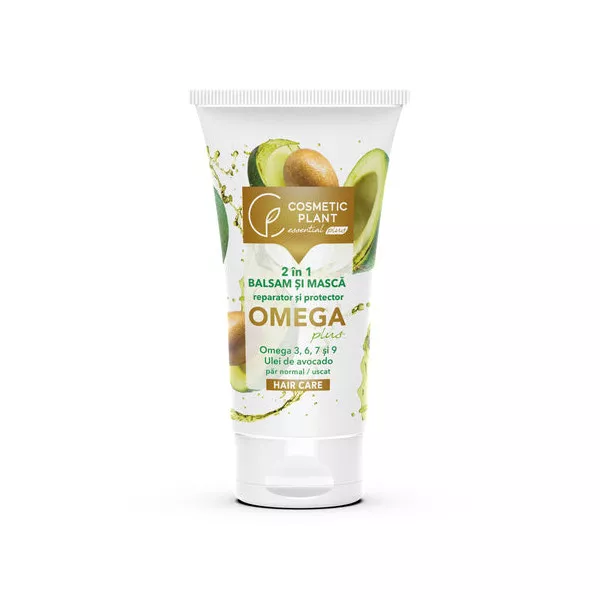 Balsam și mască reparator și protector OMEGA Plus cu Omega 3, 6, 7, 9 & ulei de avocado, 150ml, Cosmetic Plant