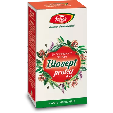 Biosept Protect, A24, 30 comprimate de supt, Fares