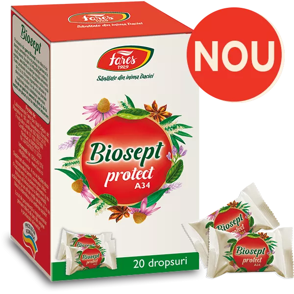 Biosept protect, A34, 20 dropsuri, Fares