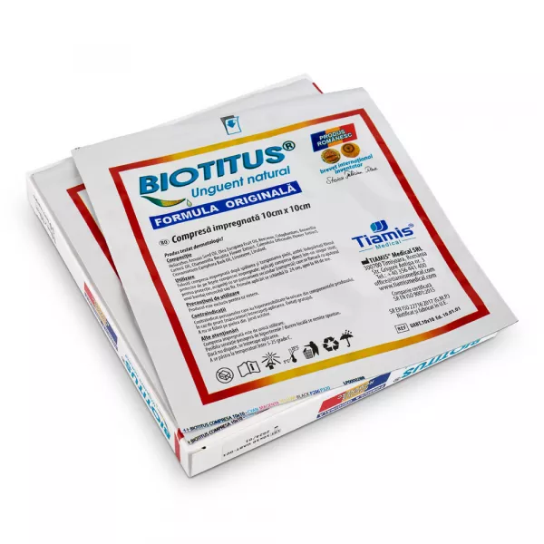 Biotitus Comprese impregnate formula origina 10x10 10buc