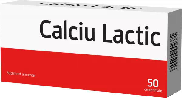 Calciu lactic, 50 comprimate