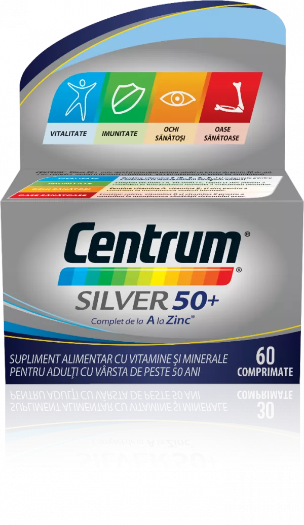 Centrum silver 50+ complet de la A la Zinc, 60 comprimate