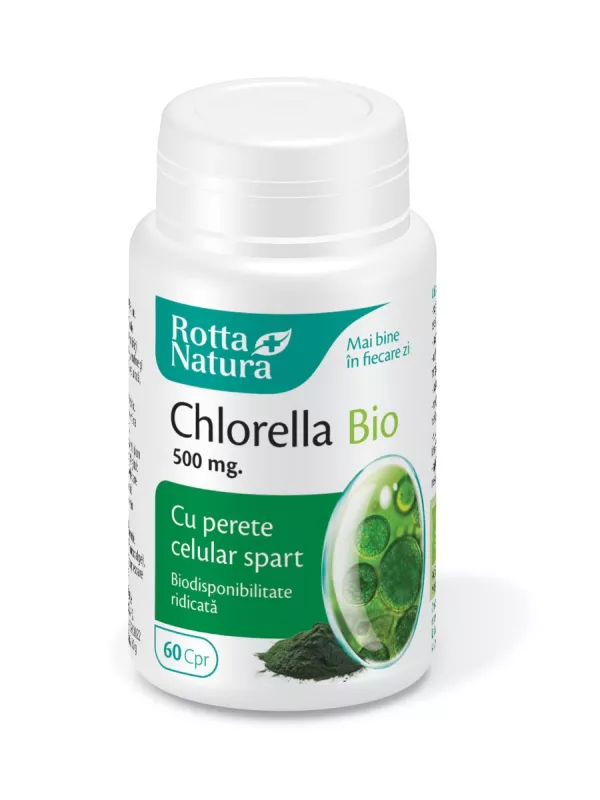 Chlorella 500mg bio, 60 capsule, Rotta Natura