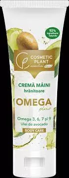 Cremă de mâini hrănitoare OMEGA Plus cu Omega 3, 6, 7, 9 & ulei de avocado, 75ml, Cosmetic Plant