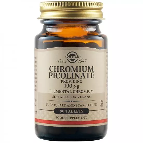 Crom picolinat (Chromium Picolinate) 100mcg, 90 tablete, Solgar