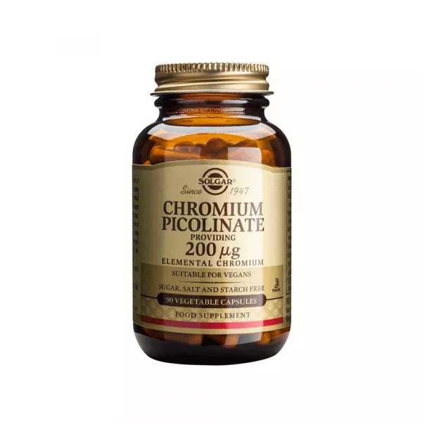 Crom picolinat (Chromium Picolinate) 200mcg, 90 tablete, Solgar
