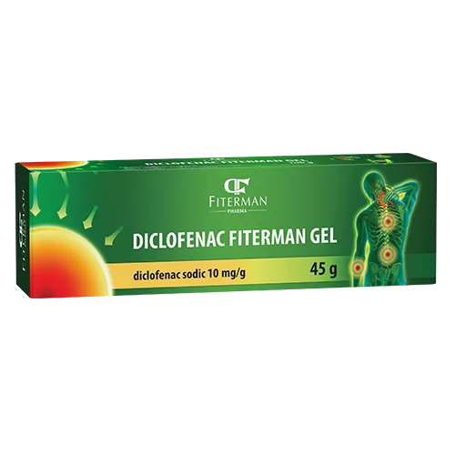 Diclofenac 10 mg/g, gel, 45 g, Fiterman