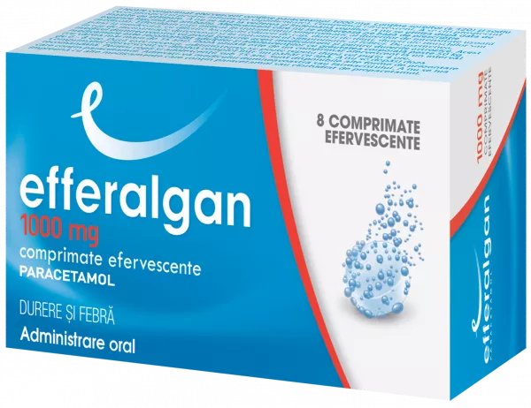 Efferalgan 1000 mg, 8 comprimate efervescente