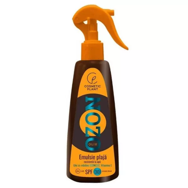 Emulsie plajă OZON SPF30 rezistentă la apă cu ulei de măsline ozonizat și vitamina E, 200ml, Cosmetic Plant