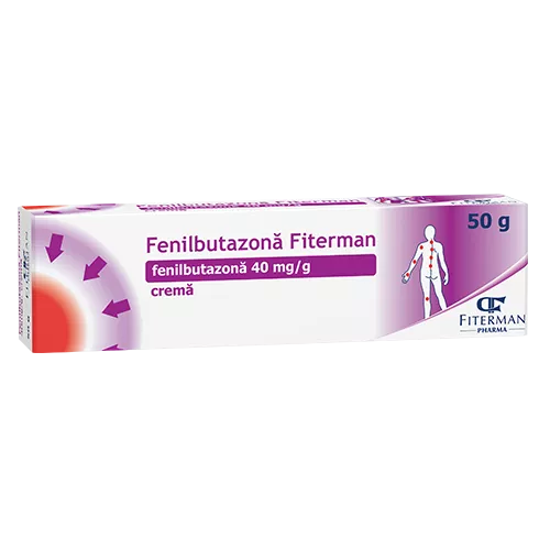 Fenilbutazonă 40 mg/g, cremă, 50 g, Fiterman