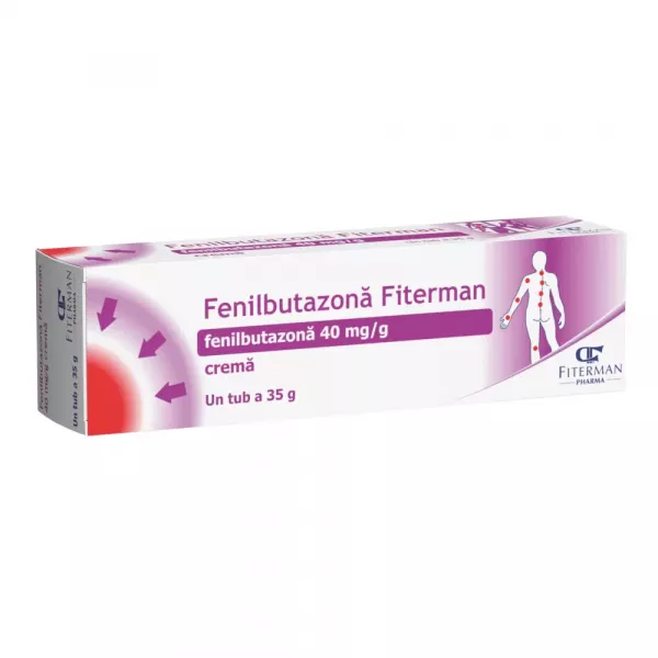 Fenilbutazona Fiterman, 40mg/g, cremă, 35g