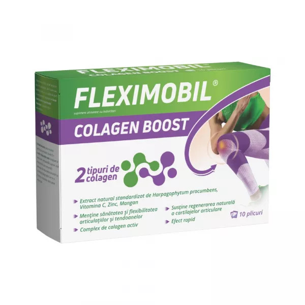 Fleximobil Colagen Boost 12000, 10 plicuri, Fiterman