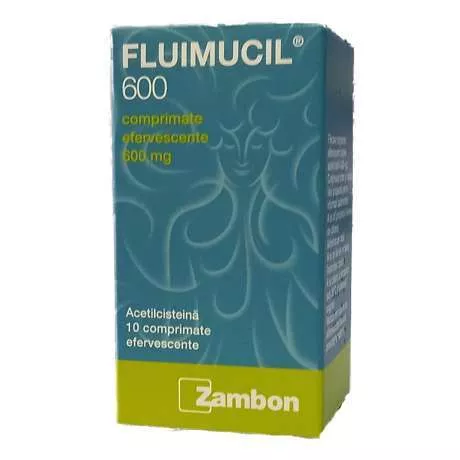 Fluimucil 600mg, 10 comprimate efervescente, Zambon