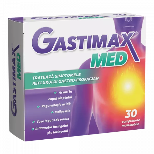 Gastimax Med, 30 comprimate masticabile, Fiterman