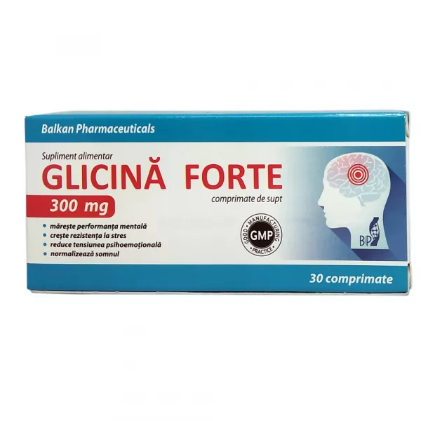 Glicina forte 300mg, 30 comprimate