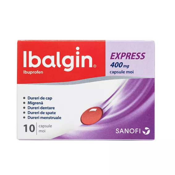 Ibalgin Express, 400mg, 10 capsule moi, Opella