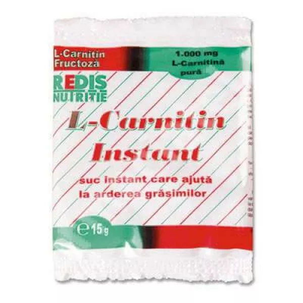 L-Carnitin Instant 1000 mg L-Carnitina pudră, plic 15g, Redis