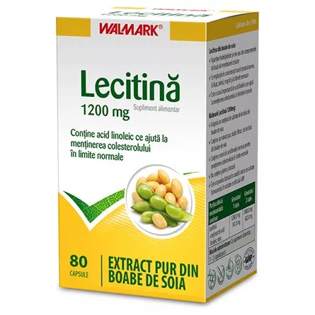 Lecitină 1200 mg, 80 capsule, Walmark