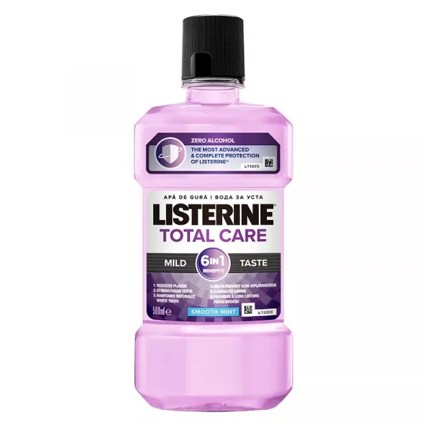 Listerine apă de gură total care fara alcool 500ml, Listerine