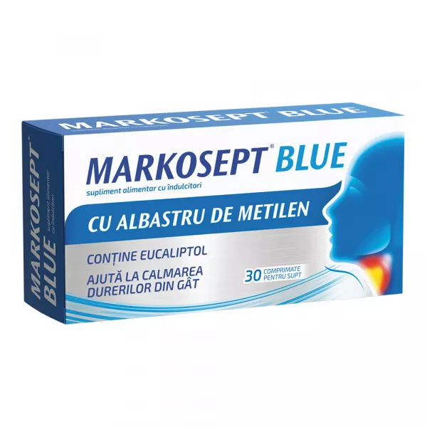 Markosept Blue, 30 comprimate, Fiterman Pharma 