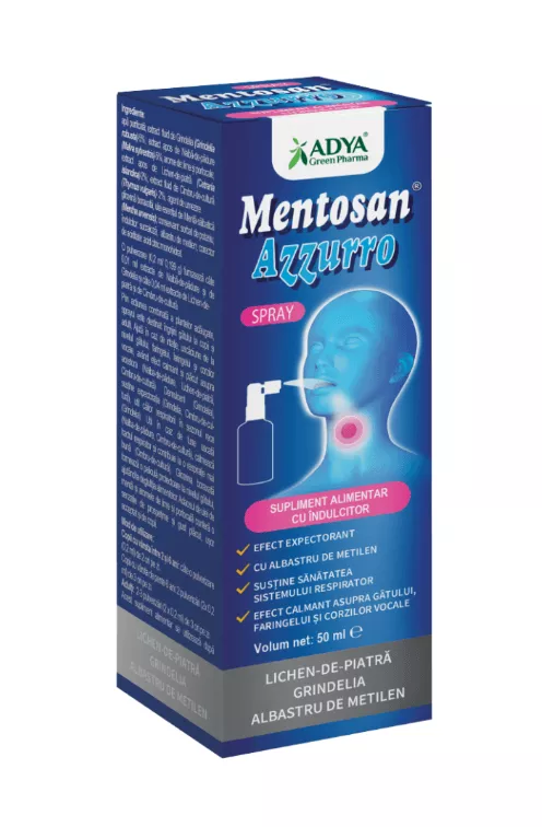 Mentosan azzuro spray, 50ml, Adya Green Pharma