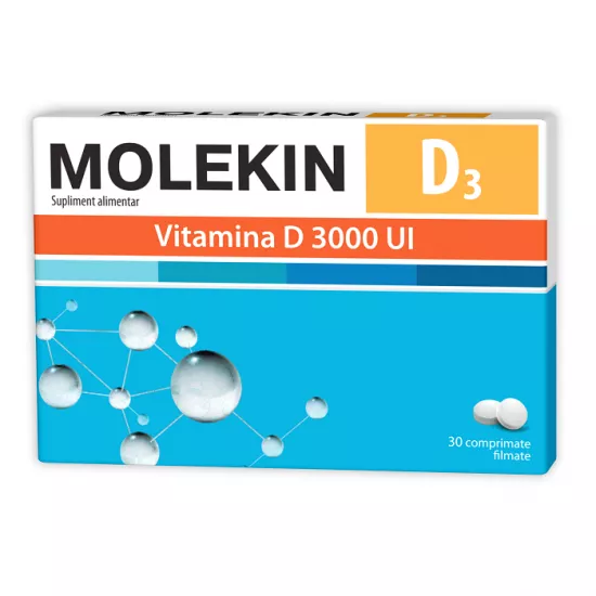 Molekin D3 3000 UI, 30 comprimate, Zdrovit