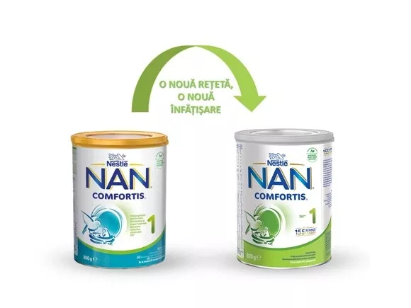Nestle Nan 1 Comfortis 800g, de la naștere