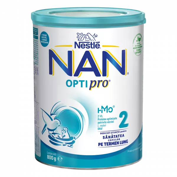 Nestle Nan 2 Optipro hmo 800g, de la 6 luni
