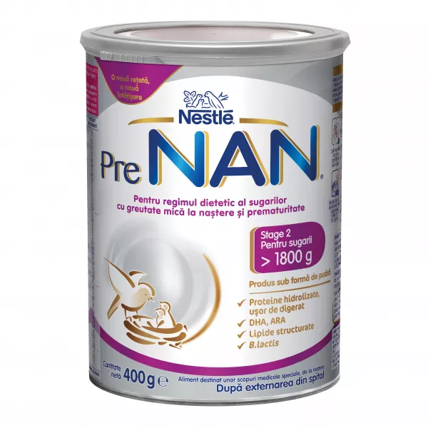 Nestle PreNan stage 2, 400g, de la naștere