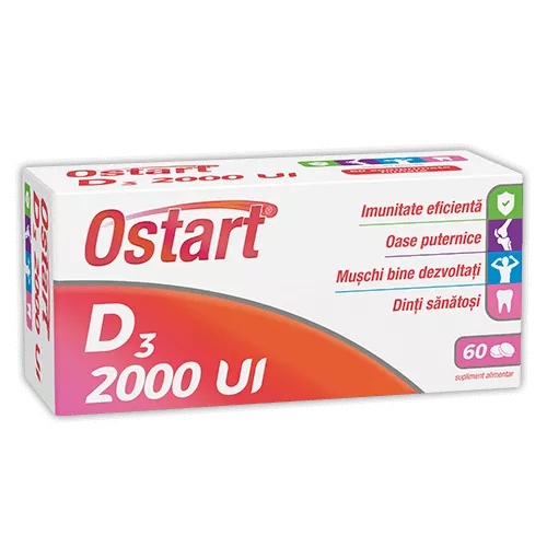 Ostart® D3 2000UI, 60 comprimate