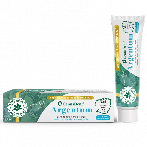 Pastă de dinți Gennadent argentum, 80 ml, VivaNatura