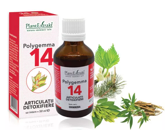 Polygemma 14, Articulații detoxifiere, 50ml, PlantExtrakt