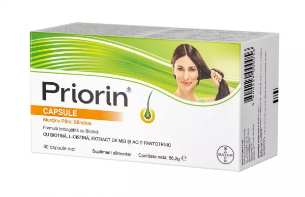 Priorin, menține părul sănătos, 60 capsule