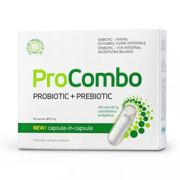 ProCombo, probiotic și prebiotic, 10 capsule, Vitaslim