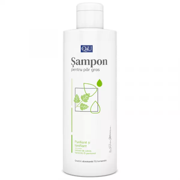 Q4U Șampon pentru păr gras, 200 ml, Tis