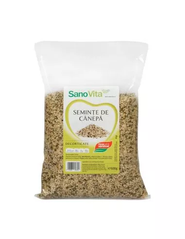 Semințe de cânepă decorticată 500g, SanoVita