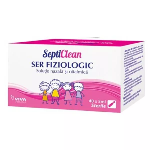 Septiclean ser fiziologic, 40 monodoze x 5 ml, Viva Pharma