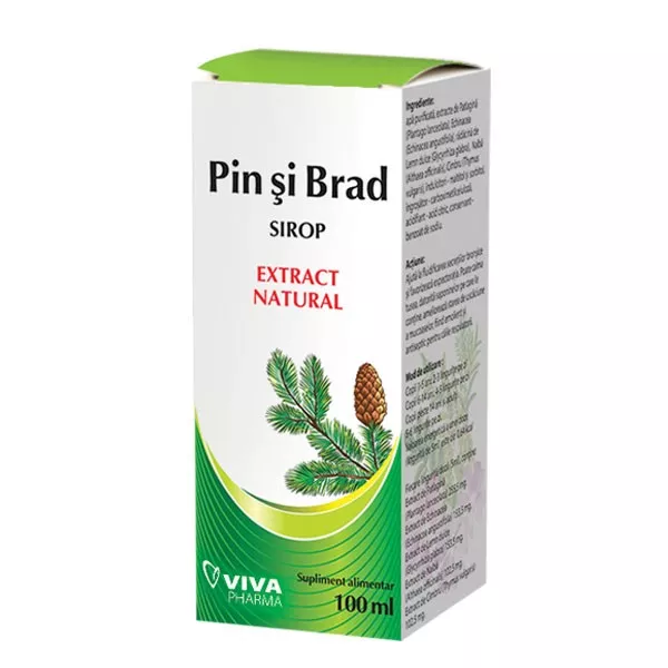 Sirop muguri pin și brad, 100 ml, Viva Pharma