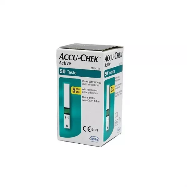 Teste glicemie, Accu-Chek Active, 50 bucăți, Roche