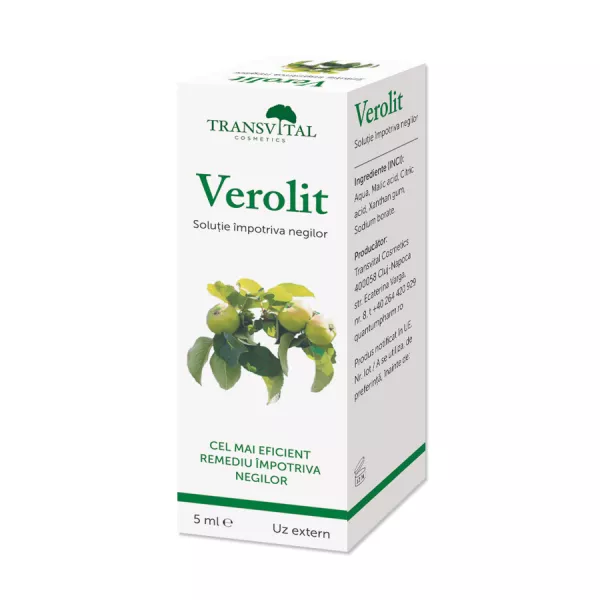Verolit soluție împotriva negilor, 5 ml, Transvital