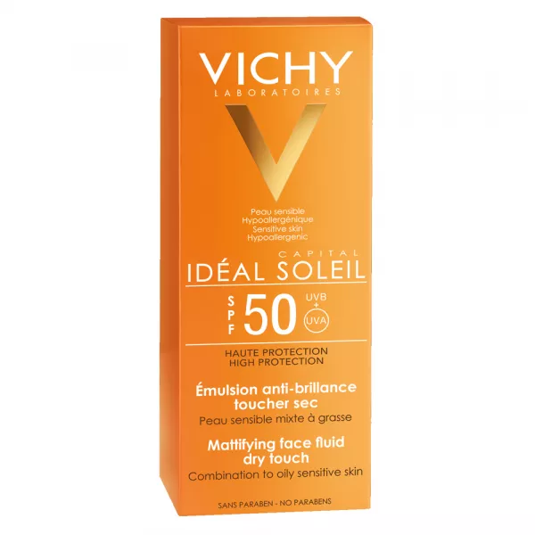 VICHY Capital Soleil SPF50+ emulsie matifiantă față, 50ml
