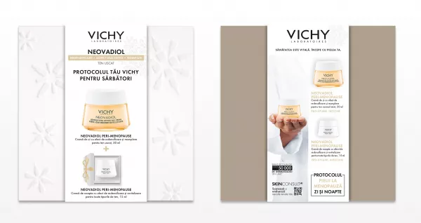 Pachet Promotional Vichy Neovadiol crema peri-menopauza de zi, ten uscat 50ml + peri-menopauza crema noapte 15ml