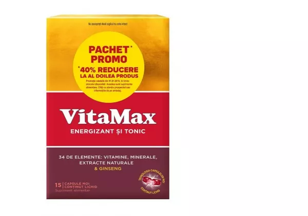 Vitamax, 15+15 capsule, Perrigo (40% reducere din al 2-lea produs)