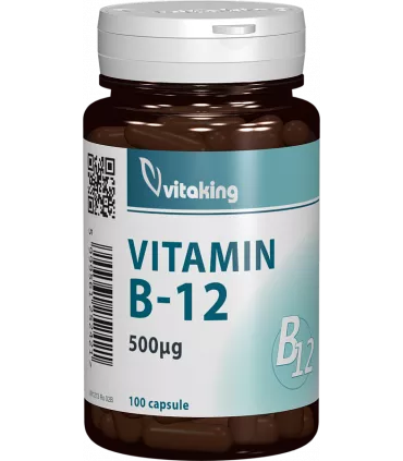 Vitamina B12, 500 mcg, 100 capsule, Vitaking