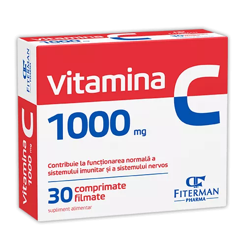 Vitamina C 1000 mg, 30 comprimate filmate, Fiterman
