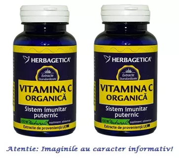 Vitamina C organica 60+60 capsule promo