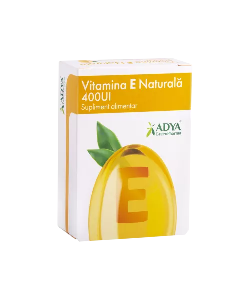 Vitamina E Naturală 400UI, 30 capsule gelatinoase moi