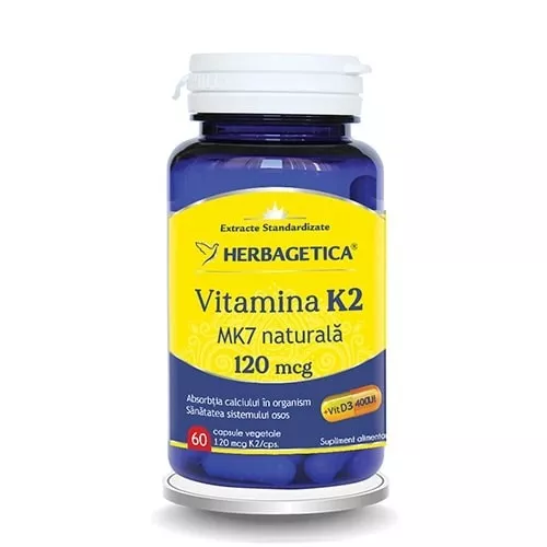  Vitamina K2 MK7 naturala 120mg 60 capsule