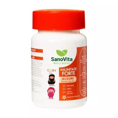 Wellness jeleuri pentru copii Imunitate Forte, 30 jeleuri, SanoVita